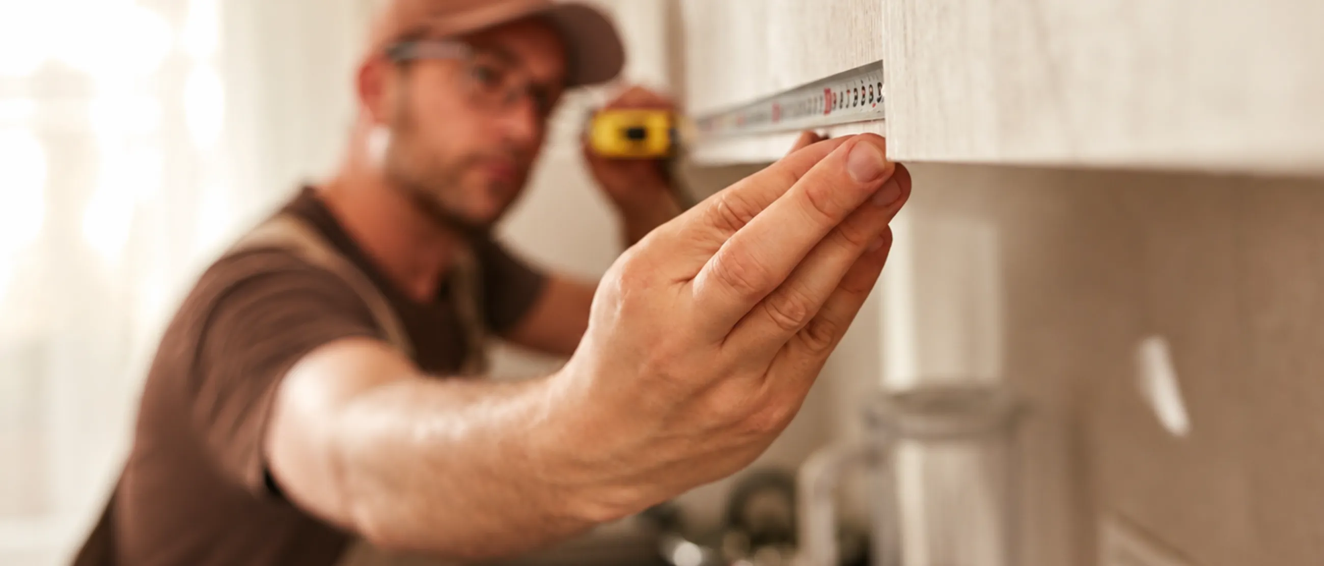 Precise cabinet installation during Los Angeles kitchen remodel